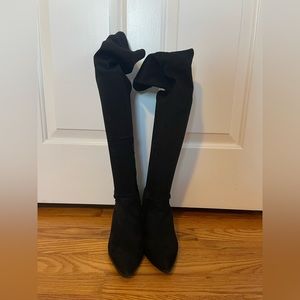 Steve Madden Black Tall Suede Boots